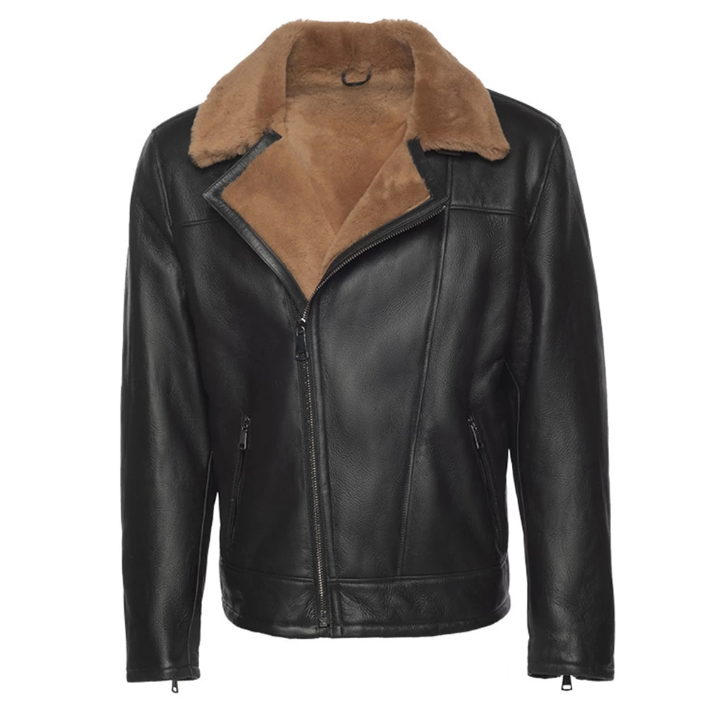 Carters Ginger Brown Biker Shearling Jacket 3 Carters Ginger Brown Biker Shearling Jacket