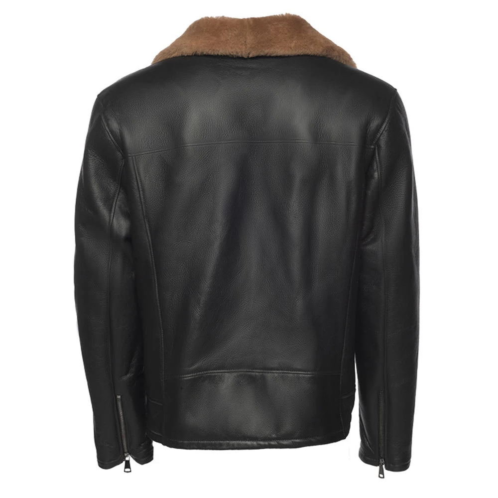 Carters Ginger Brown Biker Shearling Jacket 4 Carters Ginger Brown Biker Shearling Jacket - Image 2
