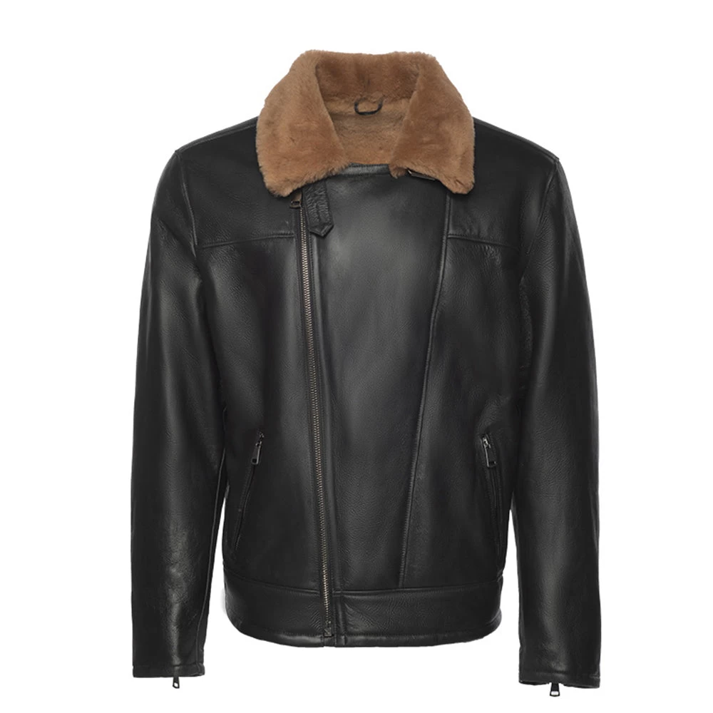 Carters Ginger Brown Biker Shearling Jacket 5 Carters Ginger Brown Biker Shearling Jacket - Image 3