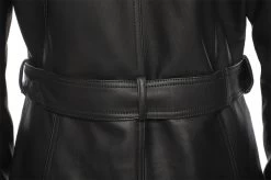 Ariana Black Belted Leather Trench Coat -Leather Clothing Store 24 03 27 261