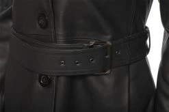 Ariana Black Belted Leather Trench Coat -Leather Clothing Store 24 03 27 265