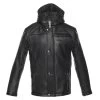Jules Black Buttoned Up Hooded Leather Jacket 1 Jules Black Buttoned Up Hooded Leather Jacket -Leather Clothing Store 24 03 27 287
