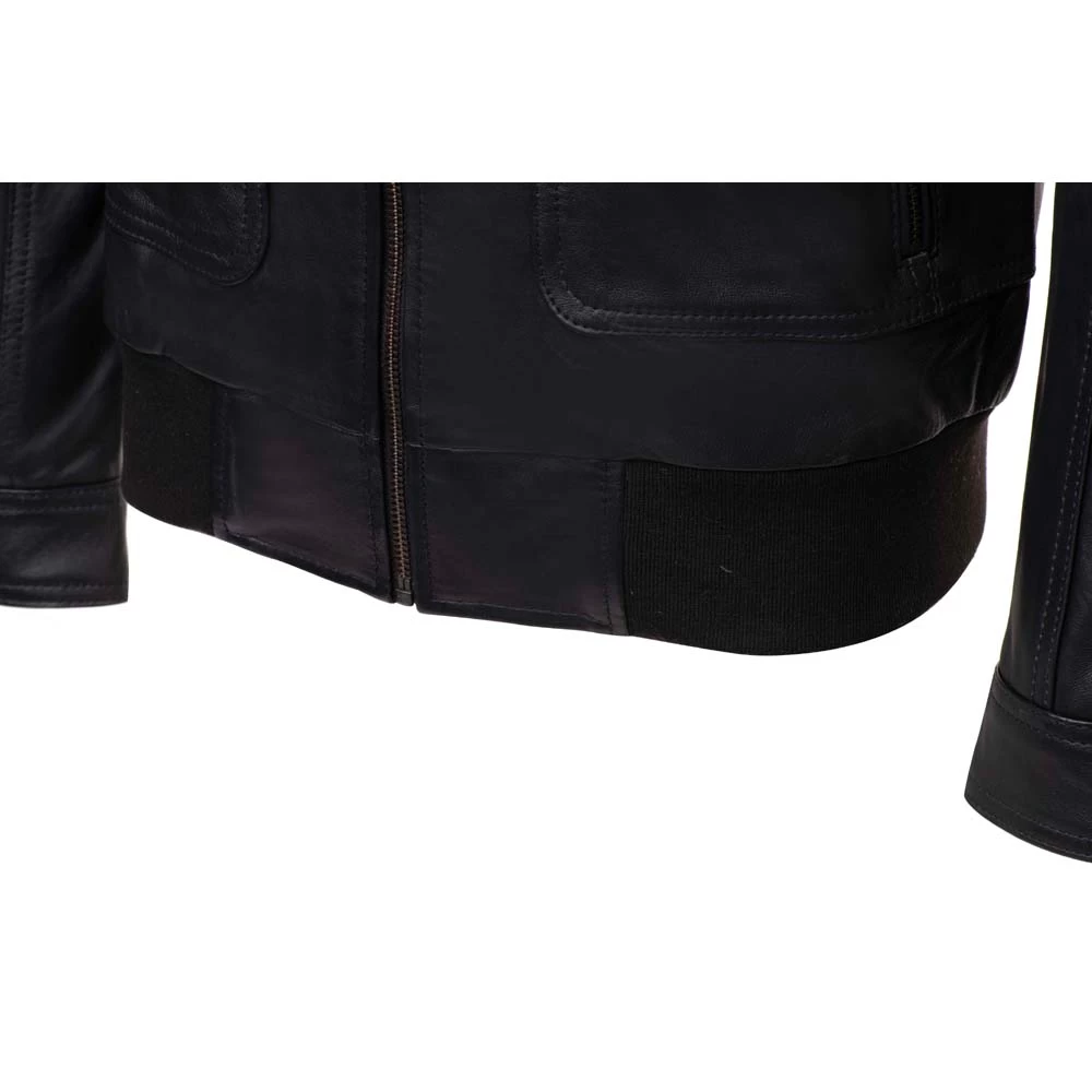 Black Leather Jacket With Collars 8 Black Leather Jacket With Collars - Image 6