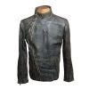 Kwame's Vintage Style Leather Jacket With Straight Collar 2 Kwame's Vintage Style Leather Jacket With Straight Collar -Leather Clothing Store 244