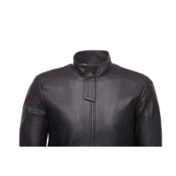 Asher Plain Black Cafe Racer Jacket -Leather Clothing Store 25 6