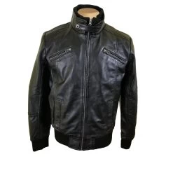 Greig's Bomber Style Jacket With Ribbed Collar And Cuffs