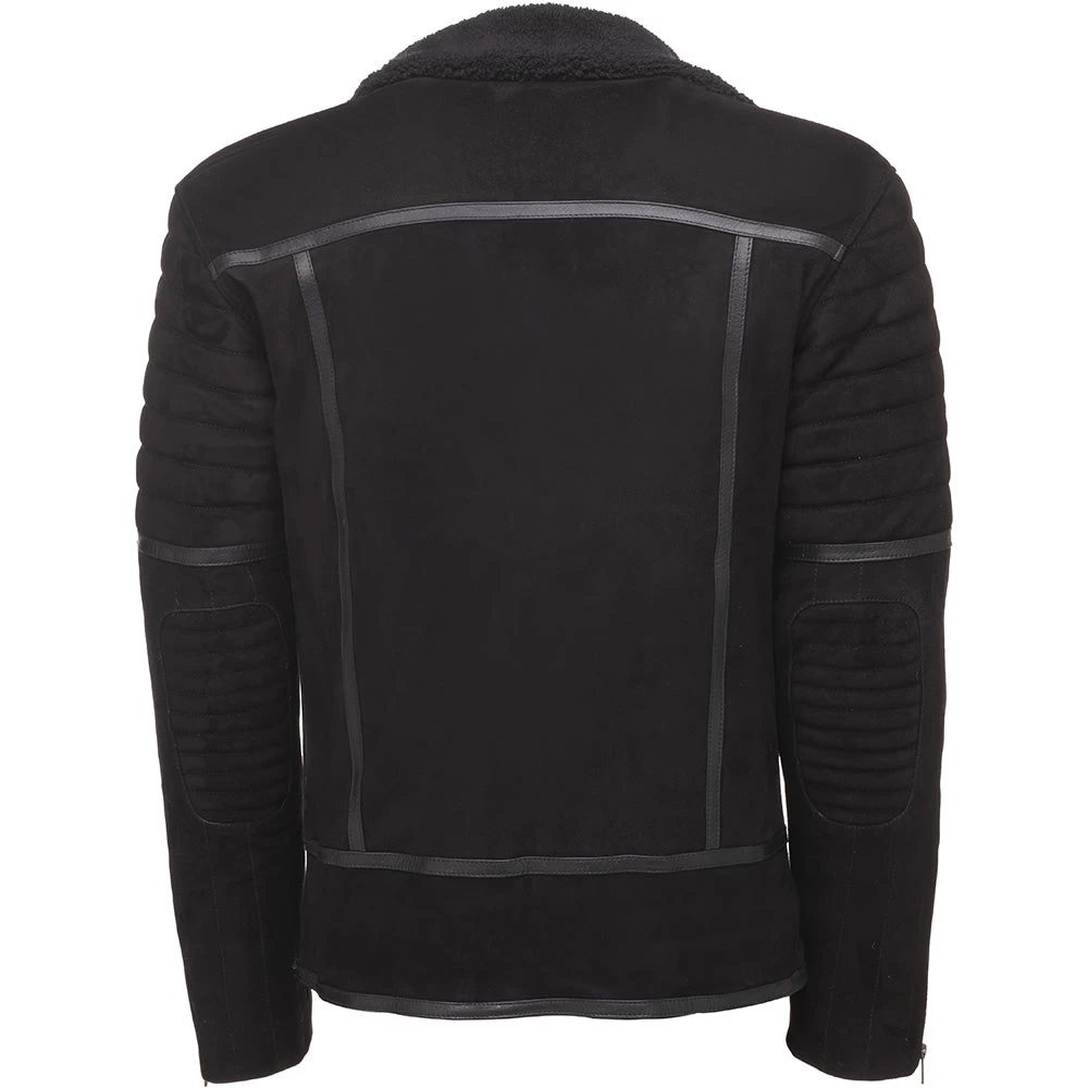David Black Suede Biker Jacket With Sherpa 4 David Black Suede Biker Jacket With Sherpa - Image 2