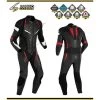 Britton's Black Motorcycle Leather Suit With Red Stripes 2 Britton's Black Motorcycle Leather Suit With Red Stripes -Leather Clothing Store 274