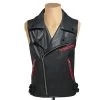 Biker Leather Vest With Contrast Zipper 2 Biker Leather Vest With Contrast Zipper -Leather Clothing Store 296