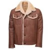 Mike's Western Trucker Shearling Coat 2 Mike's Western Trucker Shearling Coat -Leather Clothing Store 3 3