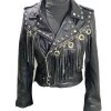 Western Fringed Women's Biker Jacket 2 Western Fringed Women's Biker Jacket -Leather Clothing Store 33