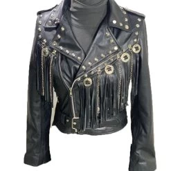 Western Fringed Women's Biker Jacket