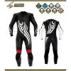 Tribal Design Black And White Motorcycle Leather Suit -Leather Clothing Store 342
