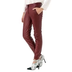 Cherry Leather Pants With Belt (style #15)
