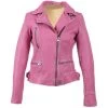 Anorah’s Fuschia Biker Style Leather Jacket 1 Anorah’s Fuschia Biker Style Leather Jacket -Leather Clothing Store 365