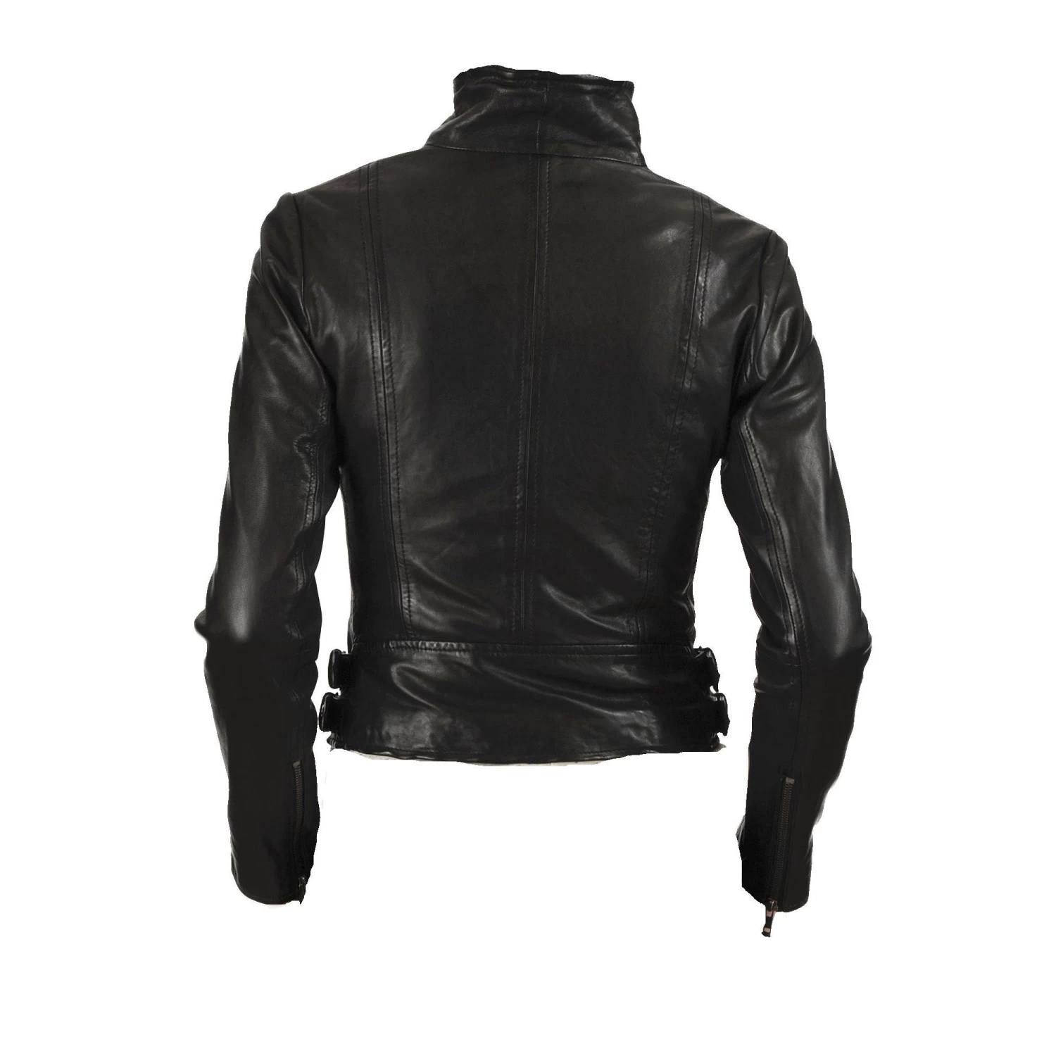 Women’s Biker Style Jacket With Collar Belt 4 Women’s Biker Style Jacket With Collar Belt - Image 2