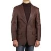 Brown Leather Blazer 1 Brown Leather Blazer -Leather Clothing Store 405