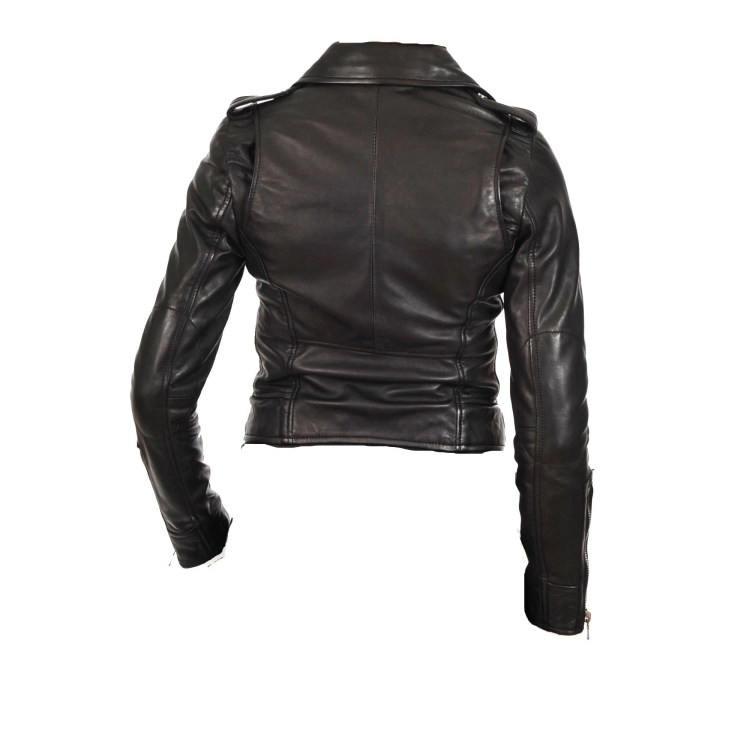 Women’s Double Breasted Leather Jacket 4 Women’s Double Breasted Leather Jacket - Image 2