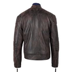 Men's Benton Distressed Moto Style Leather Jacket -Leather Clothing Store 440