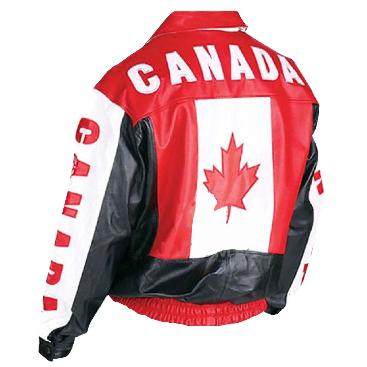 Canadian Flag Inspired Bomber Style Jacket 4 Canadian Flag Inspired Bomber Style Jacket - Image 2