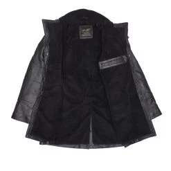 James' Tempest Black Leather Trench Coat -Leather Clothing Store 5 8