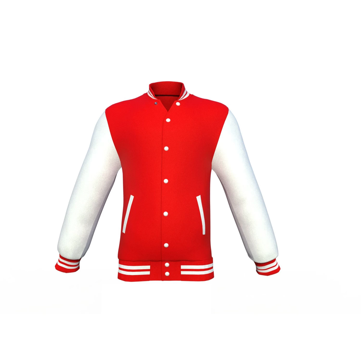 Red Varsity Letterman Jacket With White Sleeves 3 Red Varsity Letterman Jacket With White Sleeves