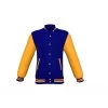 Navy Varsity Letterman Jacket With Gold Sleeves 1 Navy Varsity Letterman Jacket With Gold Sleeves -Leather Clothing Store 522