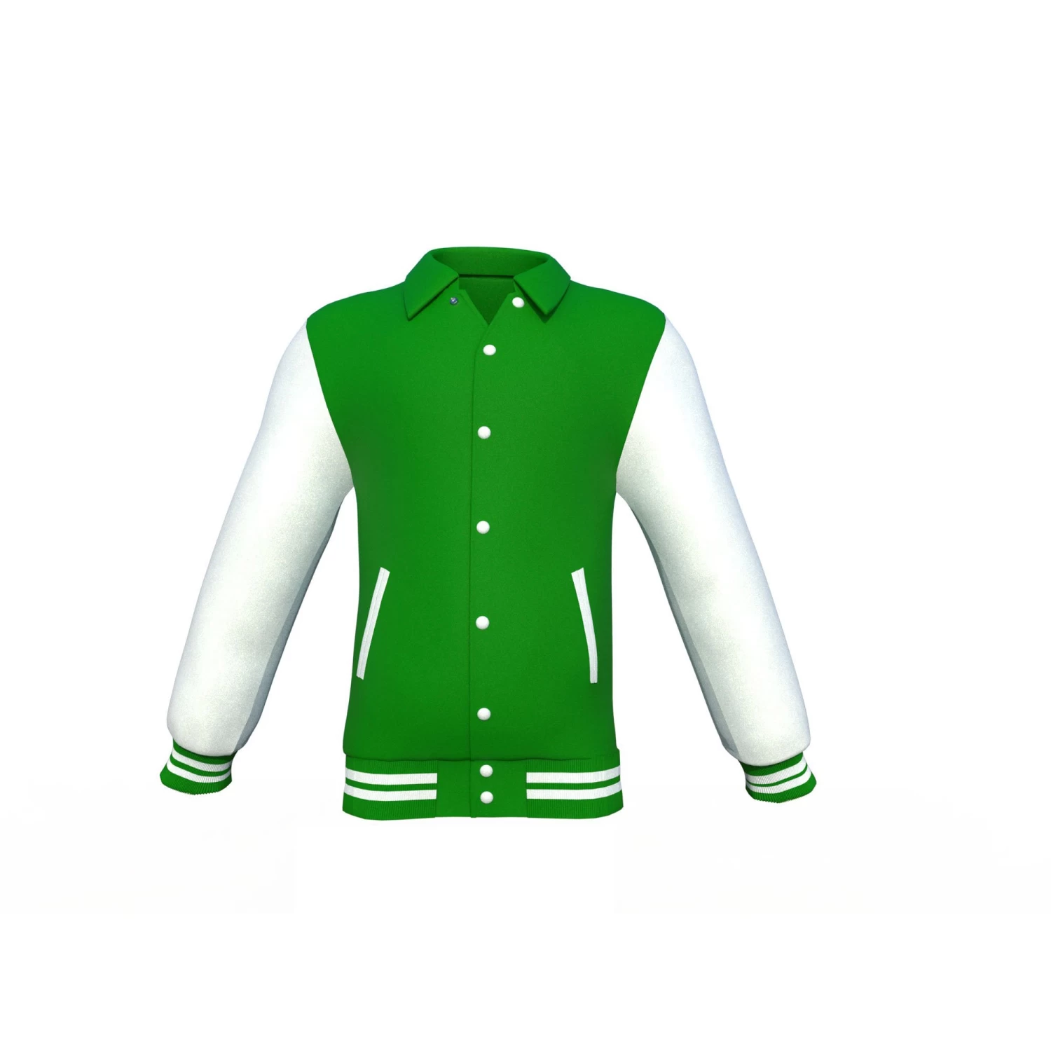 Dark Green Varsity Letterman Jacket With White Sleeves 4 Dark Green Varsity Letterman Jacket With White Sleeves - Image 2