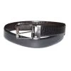 Crocodile Print Black And Brown Reversible Leather Belt 2 Crocodile Print Black And Brown Reversible Leather Belt -Leather Clothing Store 569