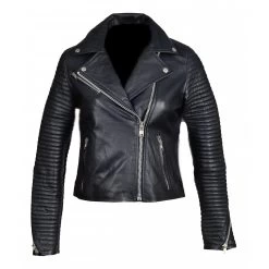 Nyahās Biker Style Jacket With Ribbed Sleeves