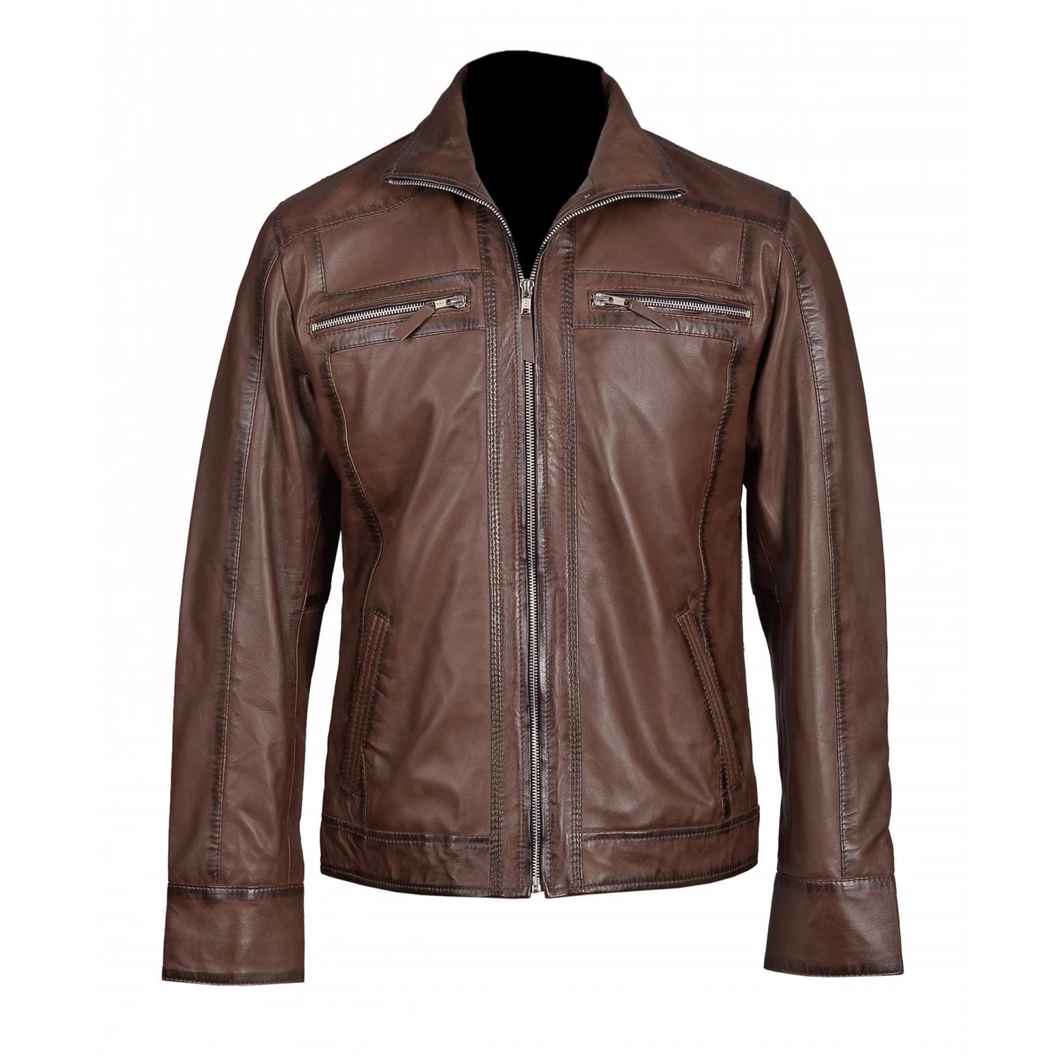 Thatchers Premium Hand Waxed Brown Leather Jacket 3 Thatchers Premium Hand Waxed Brown Leather Jacket
