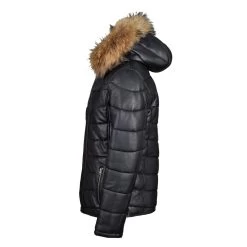 Rossi's Polyfill Winter Leather Jacket With Fur On Hoodie 13 Rossi's Polyfill Winter Leather Jacket With Fur On Hoodie -Leather Clothing Store 597