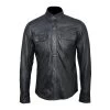 Classic Black Leather Shirt 1 Classic Black Leather Shirt -Leather Clothing Store 603