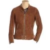 Brown Suede Cafe Racer Jacket 1 Brown Suede Cafe Racer Jacket -Leather Clothing Store 610