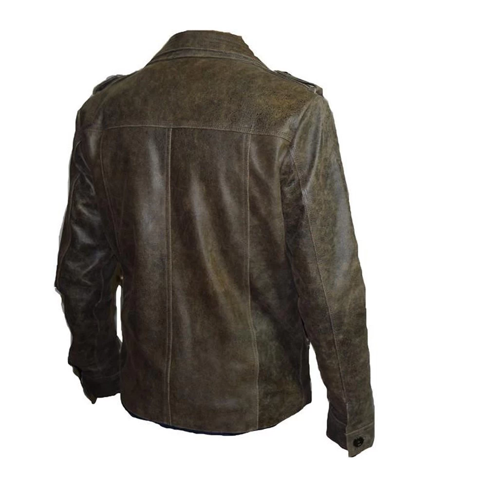 Vintage Blast Leather Jacket With Point Collar 6 Vintage Blast Leather Jacket With Point Collar - Image 4