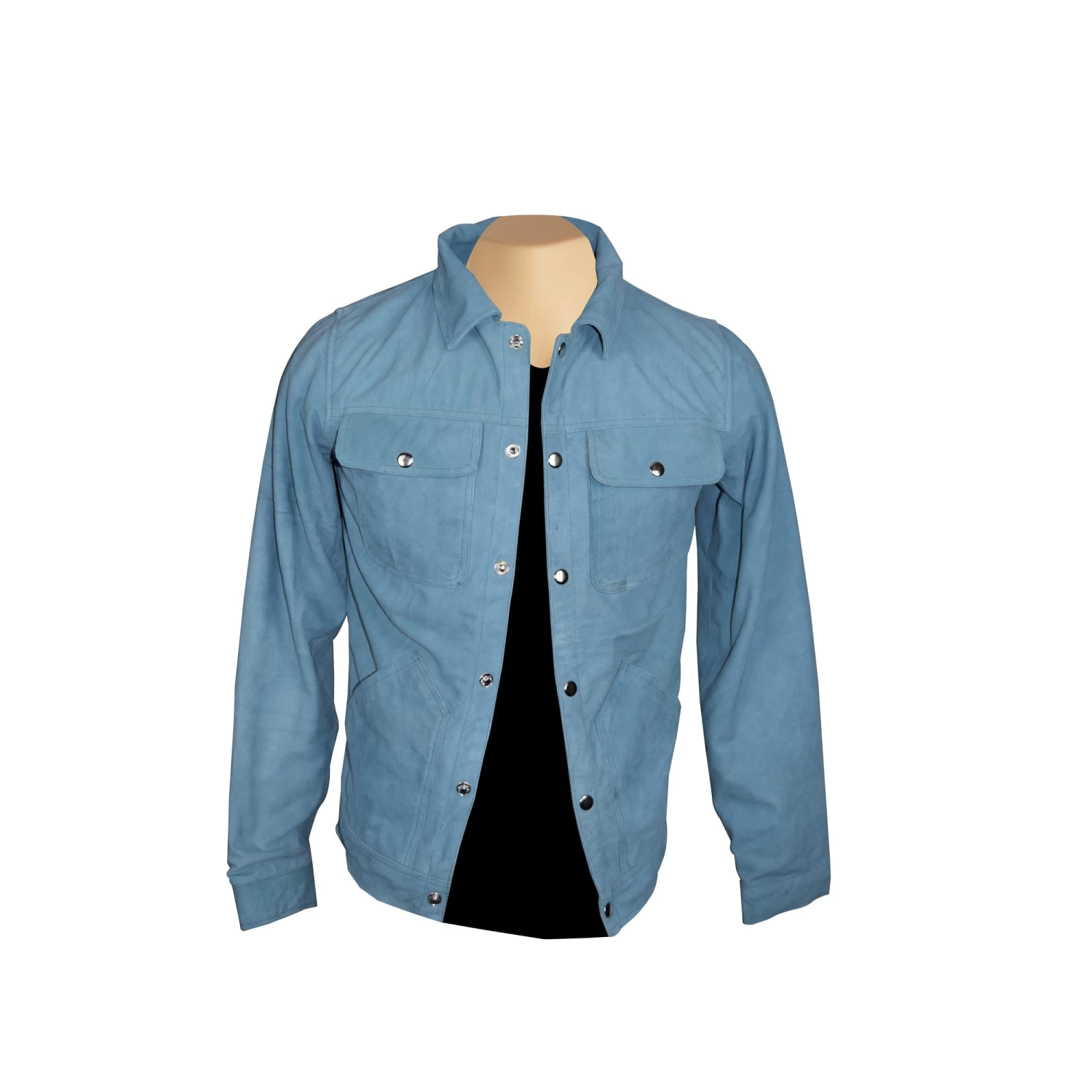 Sky Blue Suede Shirt 3 Sky Blue Suede Shirt