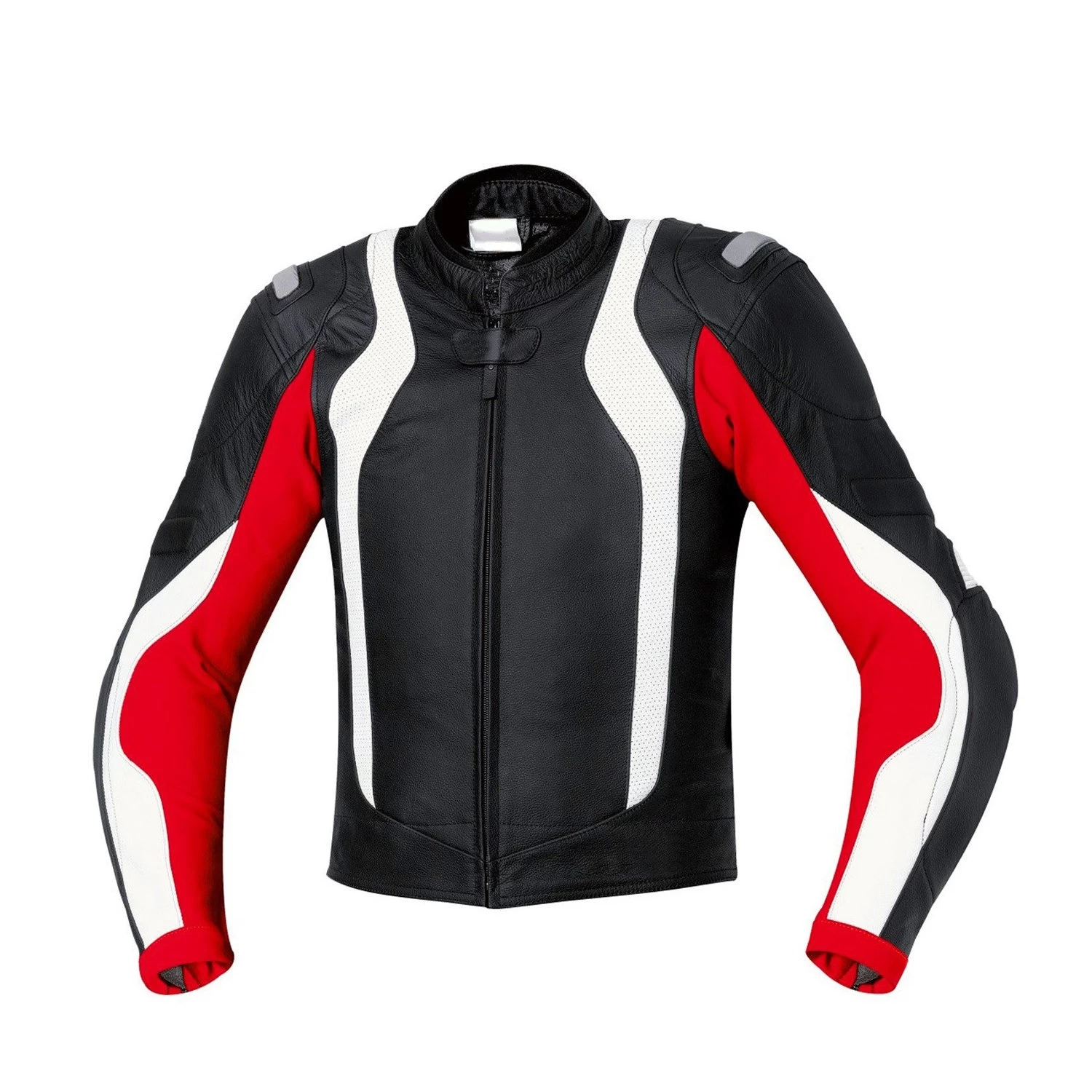 Black, Red And White Motorycle Jacket With Armor Protection 3 Black, Red And White Motorycle Jacket With Armor Protection