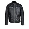 Haworths Moto Style Leather Jacket With Ribbed Stitched Sleeves 2 Haworths Moto Style Leather Jacket With Ribbed Stitched Sleeves -Leather Clothing Store 665