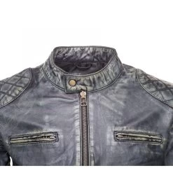 Grayson Stone Wash Cafe Racer Jacket 12 Grayson Stone Wash Cafe Racer Jacket -Leather Clothing Store 7 4