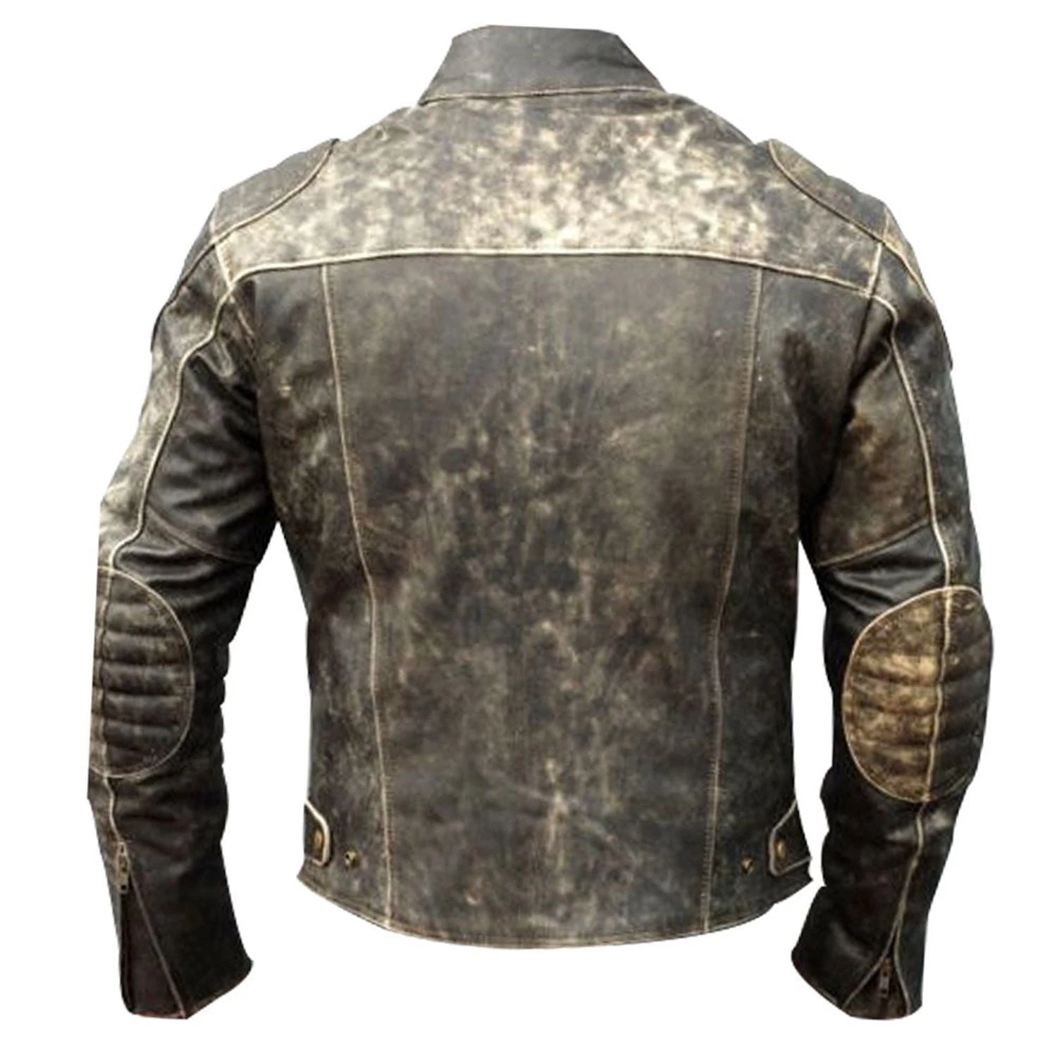 Theon's Distressed Leather Jacket With Shoulder Patch 4 Theon's Distressed Leather Jacket With Shoulder Patch - Image 2