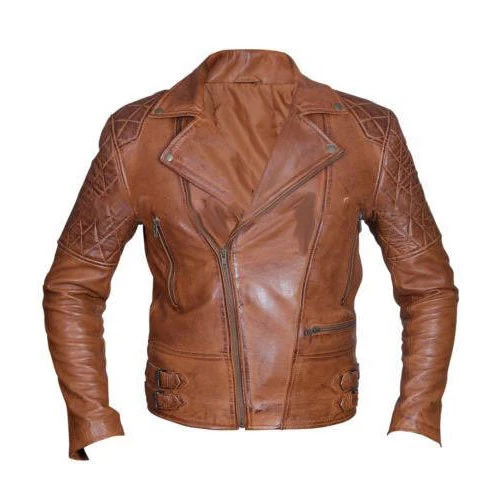Distressed Sandwash Biker Leather Jacket 3 Distressed Sandwash Biker Leather Jacket