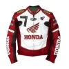 Red And White Honda Motorycle Jacket With Armor Protection 1 Red And White Honda Motorycle Jacket With Armor Protection -Leather Clothing Store 885