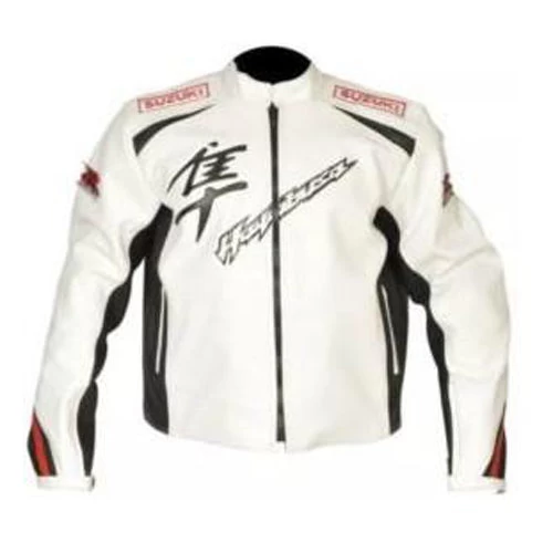 White Hayabusa Motorycle Jacket With Armor Protection 3 White Hayabusa Motorycle Jacket With Armor Protection