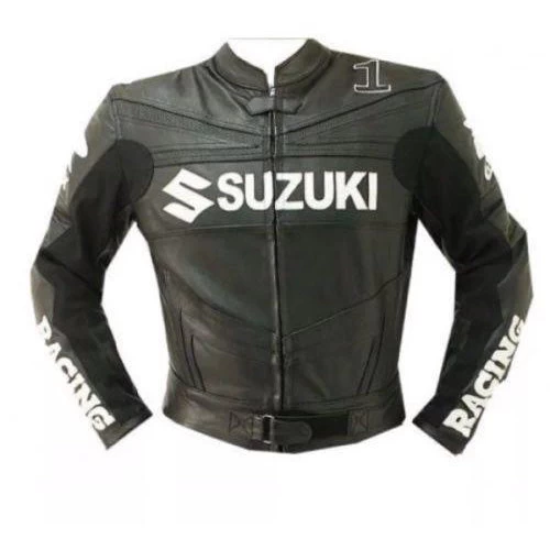 Black Suzuki Motorycle Jacket With Armor Protection 3 Black Suzuki Motorycle Jacket With Armor Protection