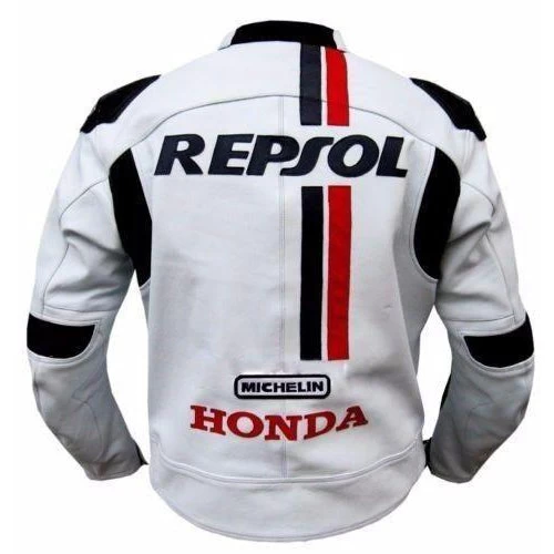 White Honda Repsol Motorycle Jacket With Armor Protection 4 White Honda Repsol Motorycle Jacket With Armor Protection - Image 2