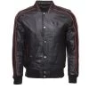 William Black Bomber Leather Jacket With Red Piping 2 William Black Bomber Leather Jacket With Red Piping -Leather Clothing Store 9 1