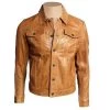 Glovers Tan Leather Shirt -Leather Clothing Store 914