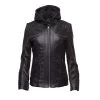 Women's Black Leather Jacket With Piping Details 2 Women's Black Leather Jacket With Piping Details -Leather Clothing Store 925