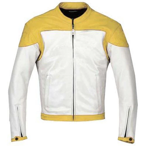 Yellow And White Motorcycle Jacket With Armor Protection 3 Yellow And White Motorcycle Jacket With Armor Protection
