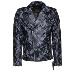 Aman Dowling's Blue Camouflage Biker Style Jacket